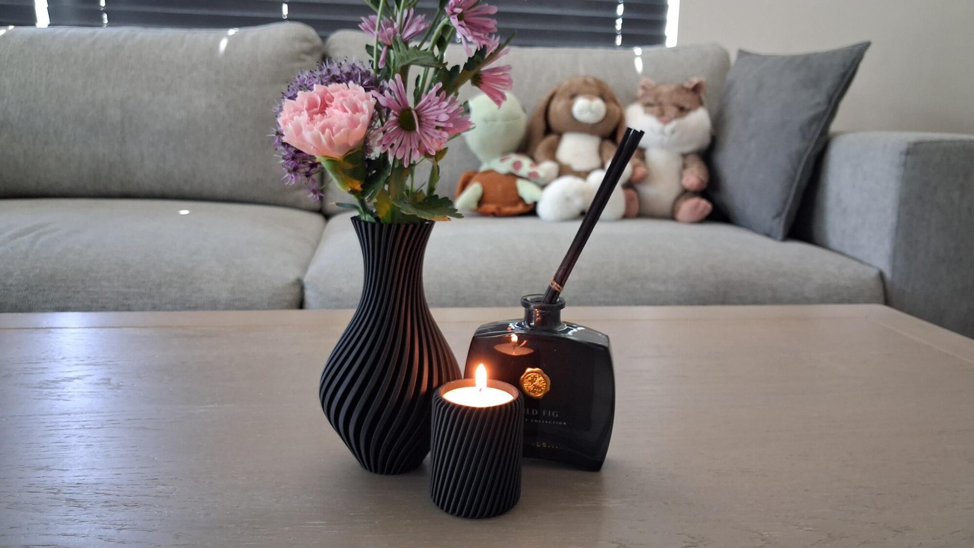 Combinatieset vaas en theelichthouder