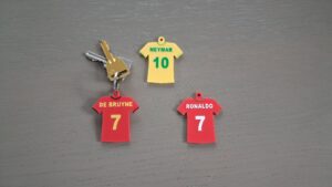 Voetbal t-shirt sleutelhanger