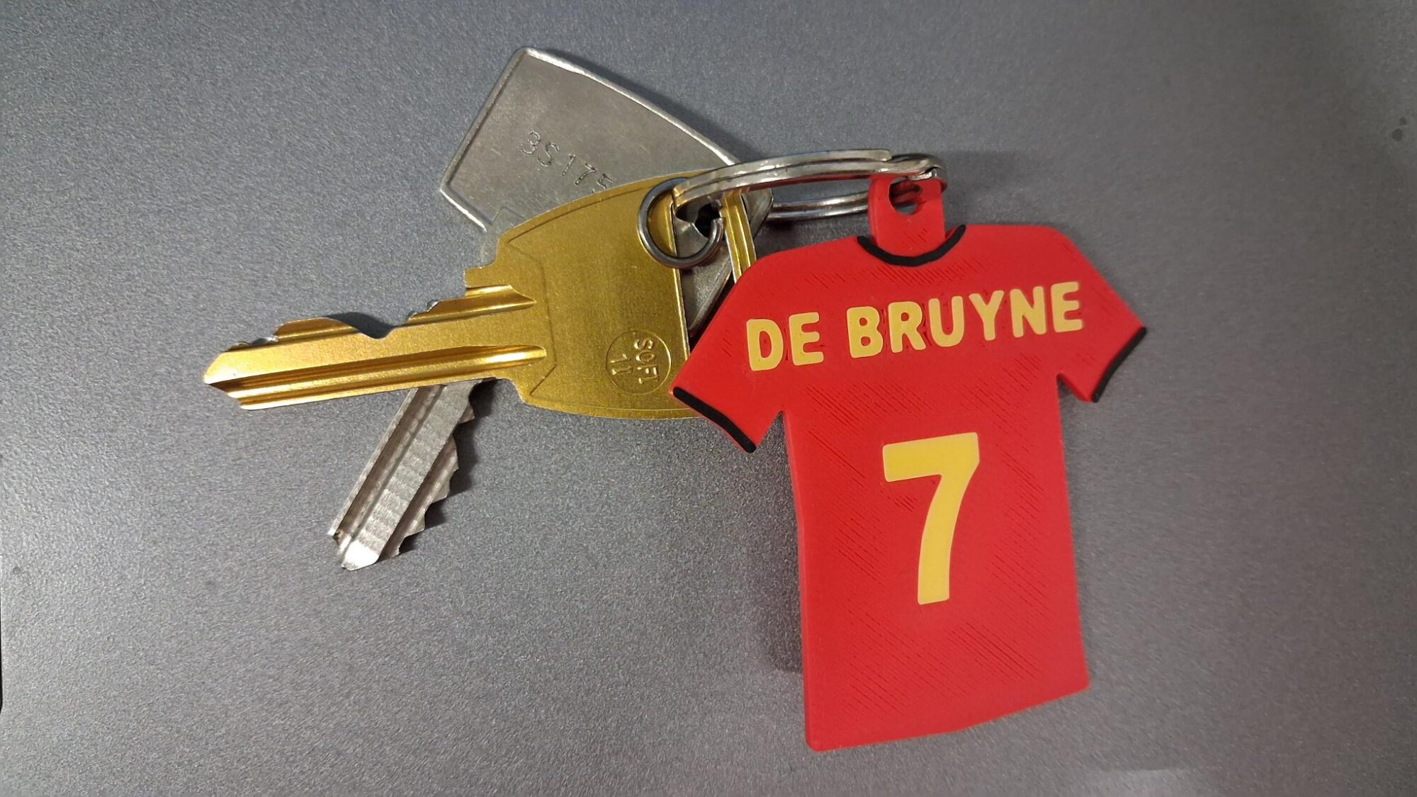 Voetbal t-shirt sleutelhanger - Kevin De Bruyne - België